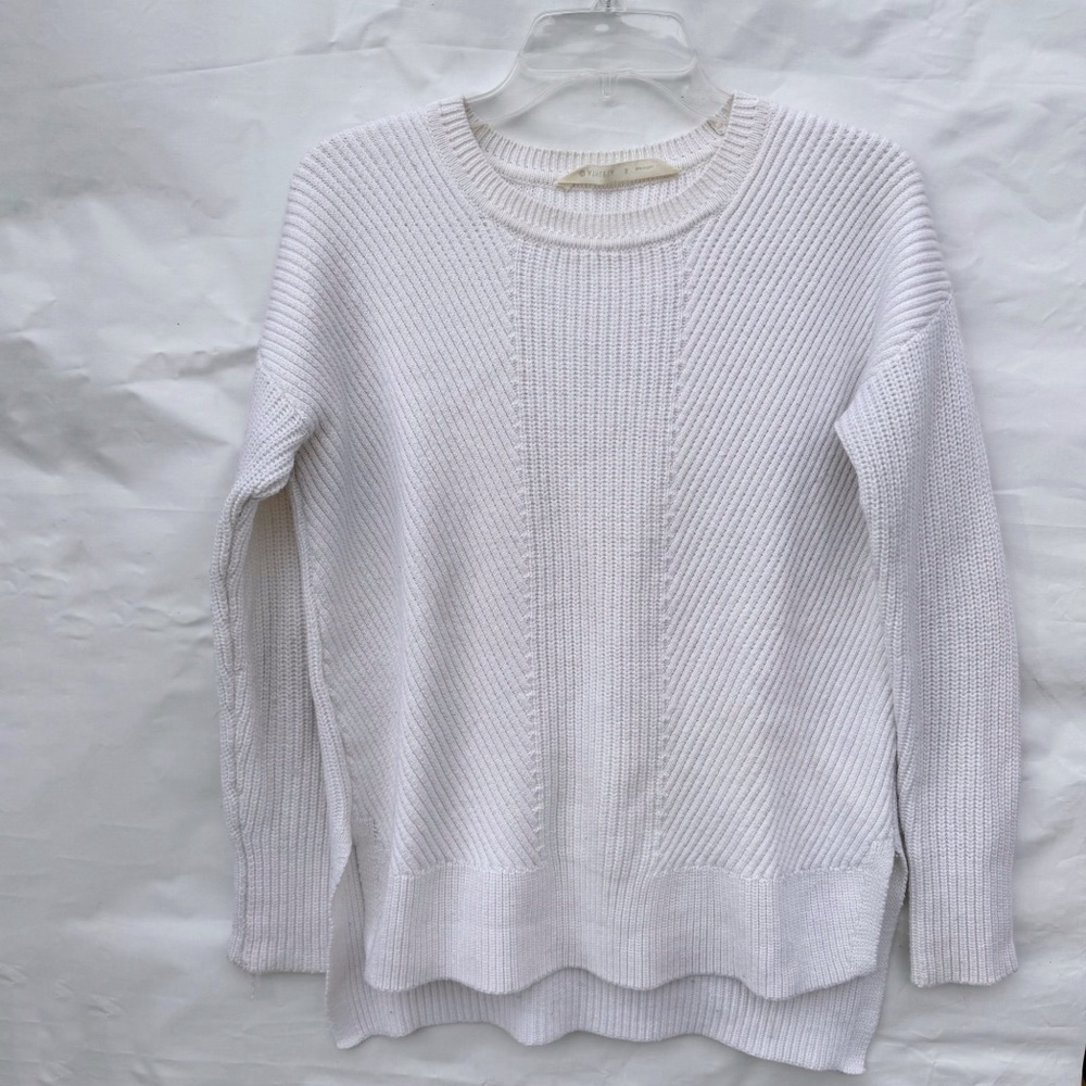 Athleta // white merino wool heavy knit tunic sweater size small z26